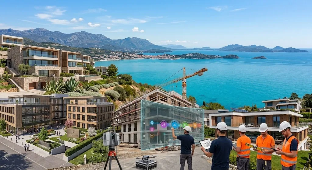 Équipe de chantier coordonnant un projet de construction